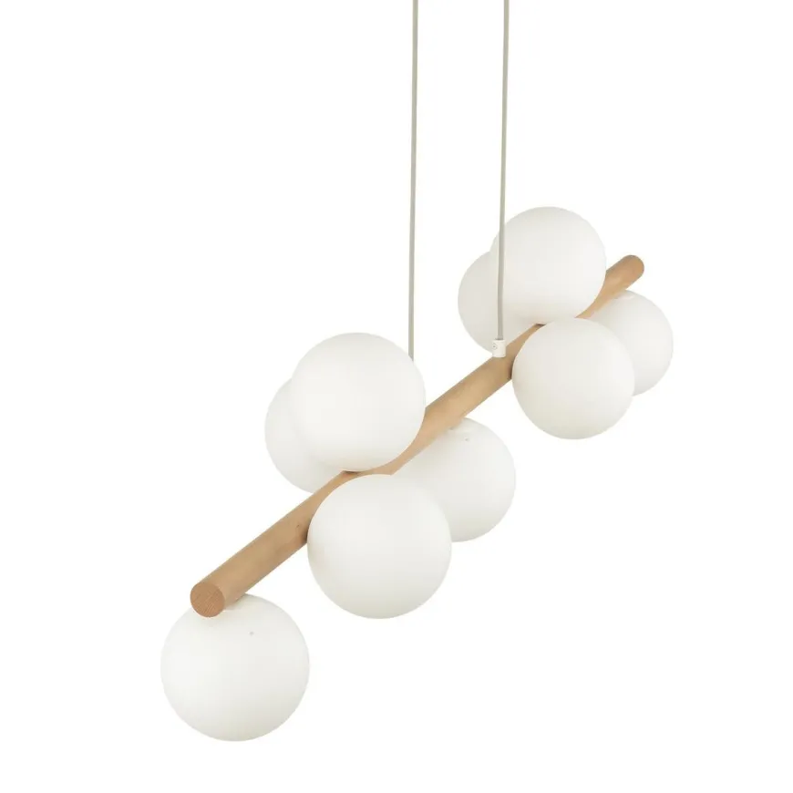 Estera wood takpendel 9-lys