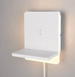 Fairfield vegglampe 9W 3000 Kelvin med USB - 3-step dim