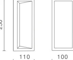Faro 250 vegglampe utendørs Colour Switch 9W IP65 Dimbar - Antrasitt grå