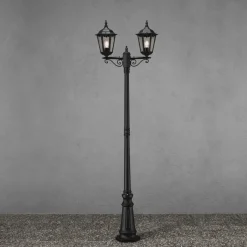 Firenze 2-arm stolpe - Svart 220cm