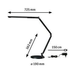 Flexbar skrivebordslampe 9,5W 3000 Kelvin - 3-step dim