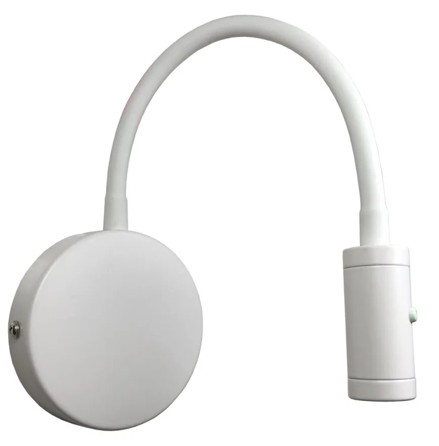 Flexi vegglampe 3W Dimbar - Hvit