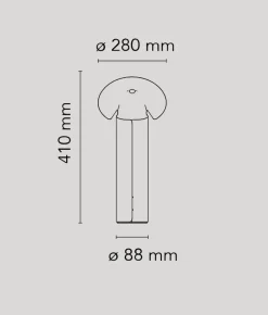 Flos Chiara Bordlampe - Aluminium/Antrasitt