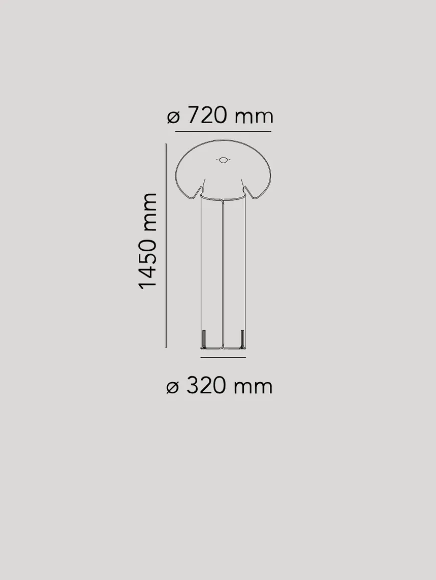 Flos Chiara Gulvlampe - Aluminium/Antrasitt