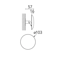 Flos Wall System Back 1 , Optisk Bryter for ekstern strømforsyning