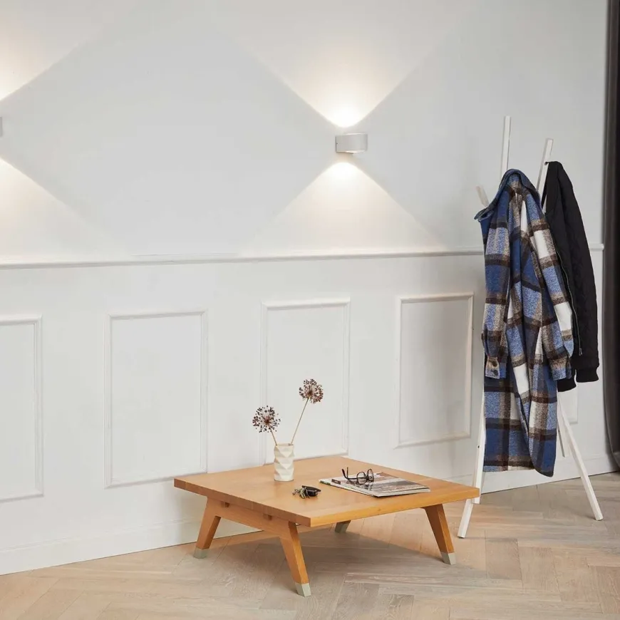 Frey vegglampe IP65 2x6W 2700K - Hvit
