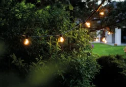 Garden Garland utendørs lysslynge 9 meter 15 lys IP65 Startsett - Svart