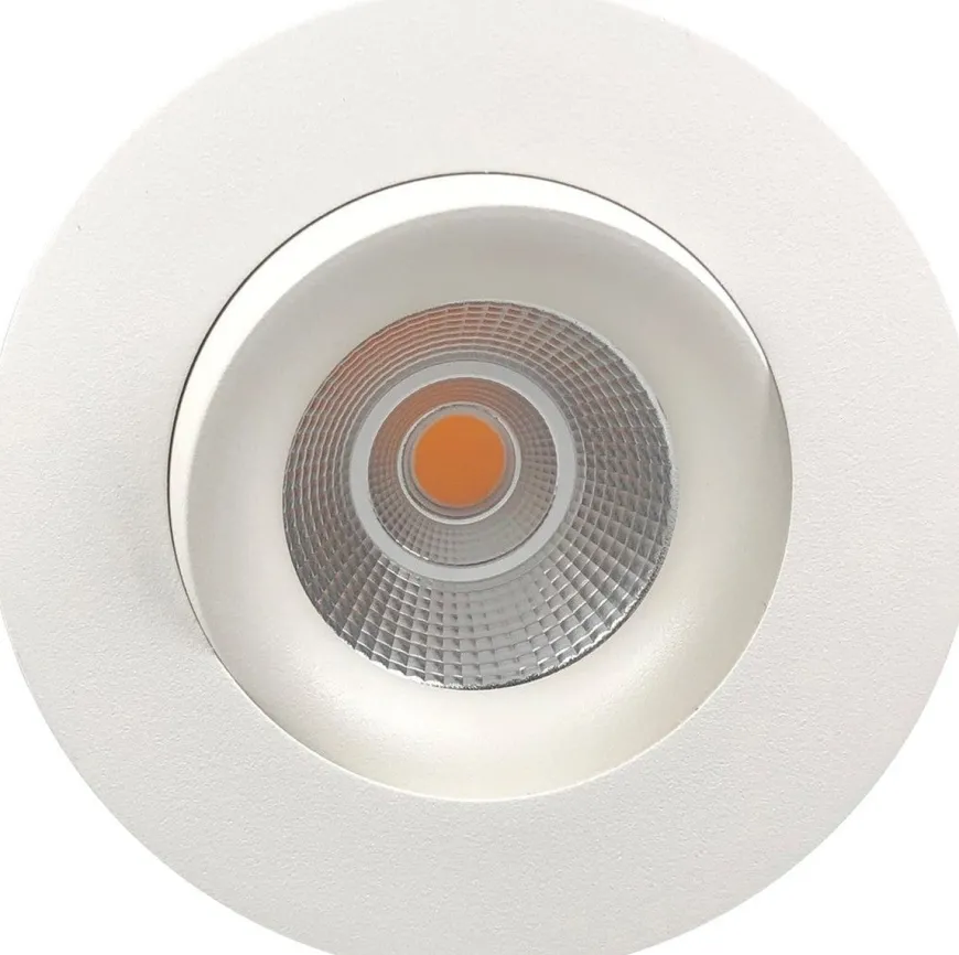 Georgia 360 lavtbyggende downlight 7W 3000K RA97 Dimbar IP44 - Hvit