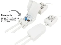 Georgia 360 lavtbyggende downlight dobbel 2x7W 3000K RA97 Dimbar IP44 - Svart