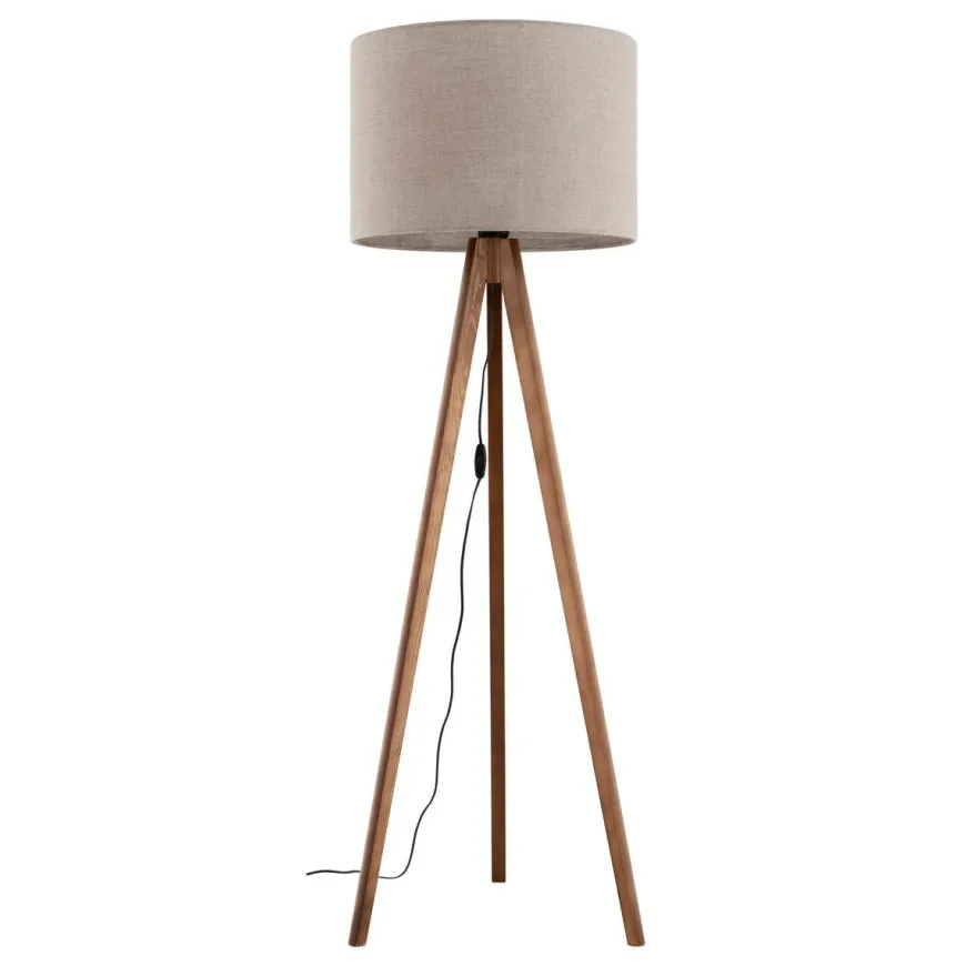 Grand gulvlampe - Valnøtt