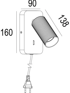 Grooves K1 vegglampe