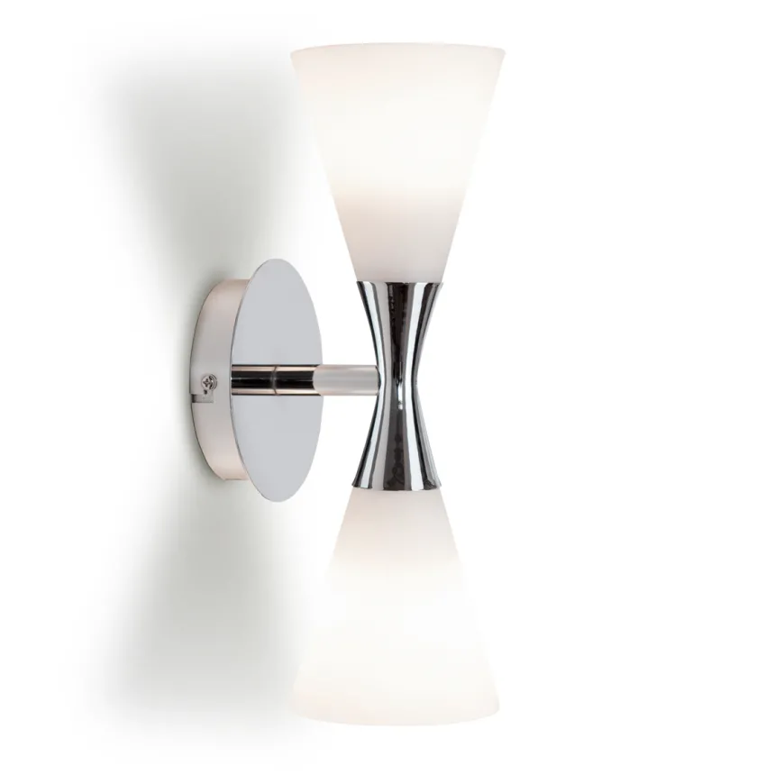 Harlekin Duo vegglampe - Krom