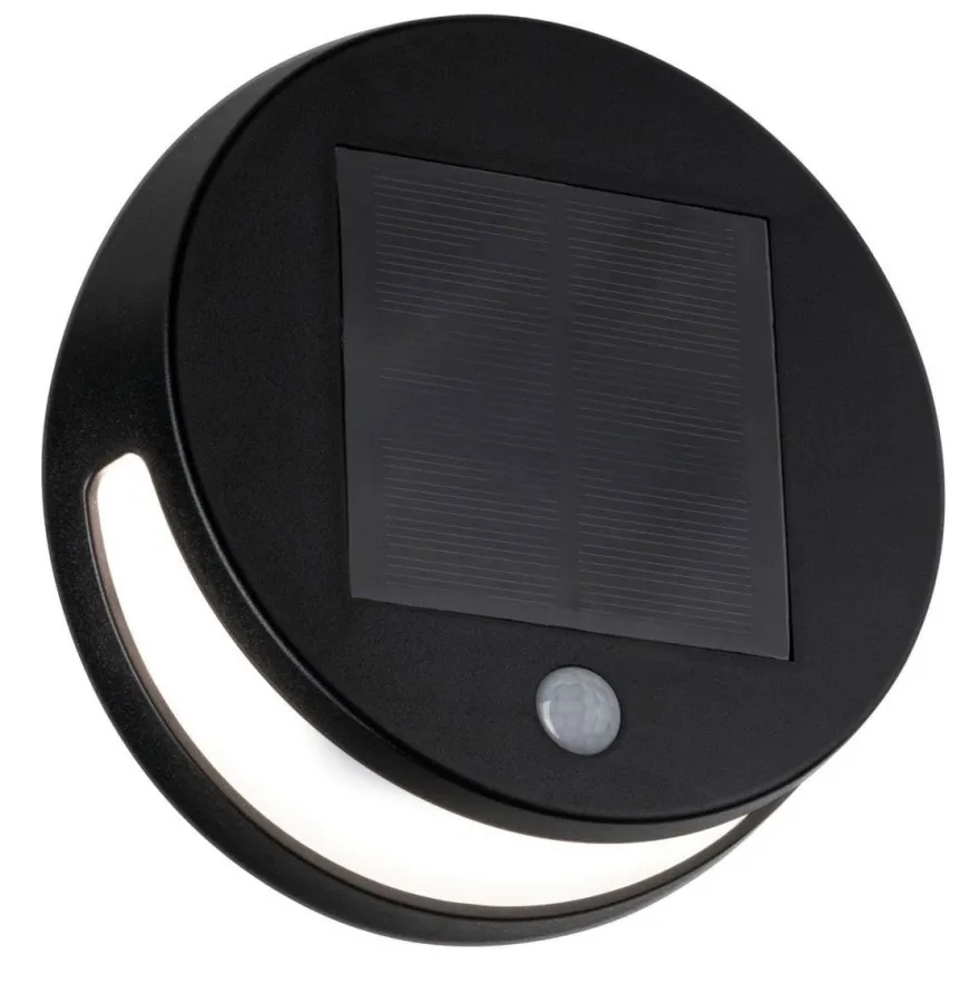 Helena vegglampe utendørs 3W 3000 Kelvin m/bevegelses sensor - Solcelle