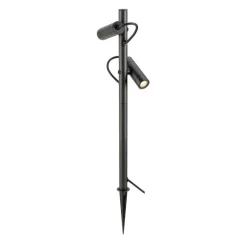 Helia slim dobbel spot med jordspyd 2x6W 3000 Kelvin IP65