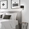 Hotel vegglampe - Nikkel/svart