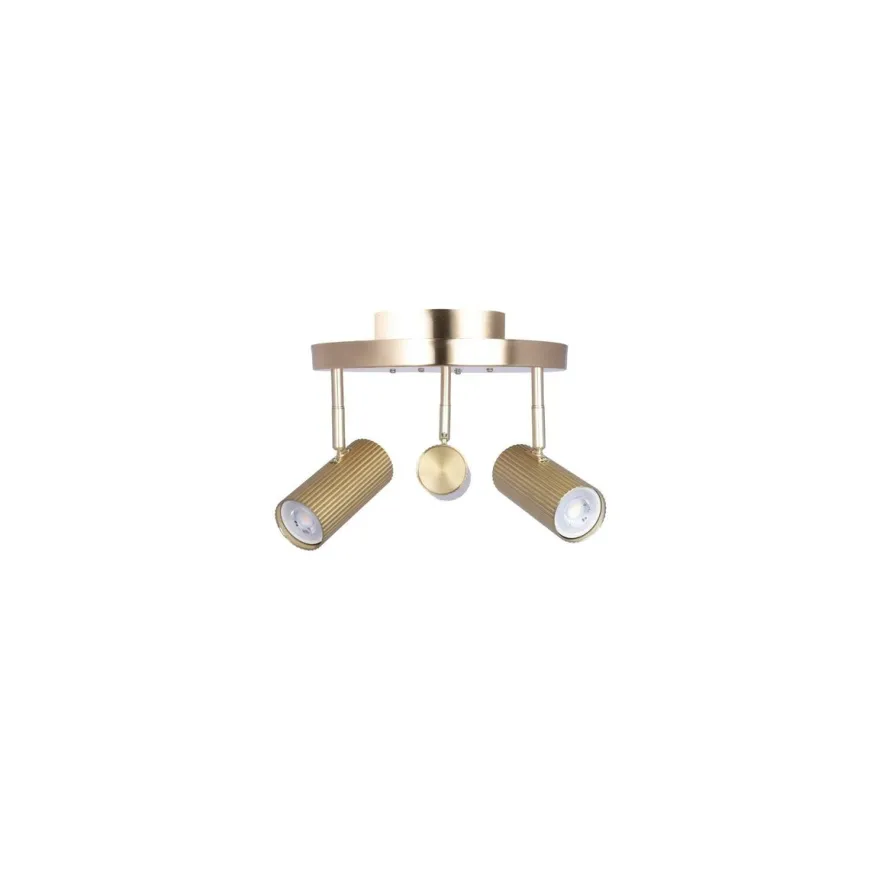 Hubble 3 taklampe rund - Messing