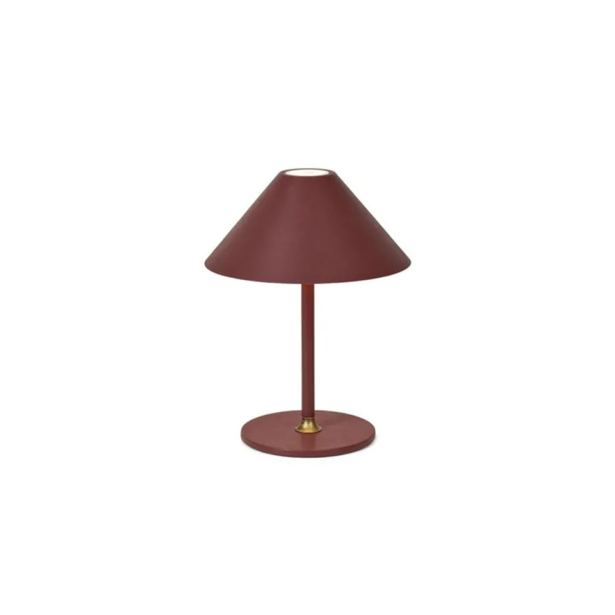 Hygge bordlampe 19 oppladbar - Rødbrun