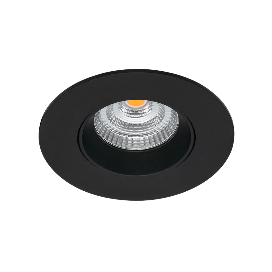 Icarus lavtbyggende downlight Isosafe 7W RA95 2700K 68-83 mm dimbar - Svart