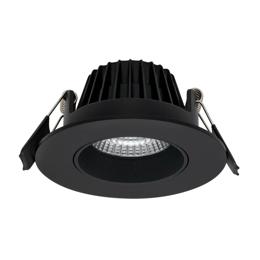 Icarus lavtbyggende downlight Isosafe 7W RA95 2700K 68-83 mm dimbar - Svart
