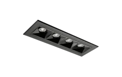 Inspire R 150 innfelt downlight 4 lys 8W RA98 2700K dimbar
