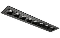 Inspire R 300 innfelt downlight 8 lys 15W RA98 3000K dimbar