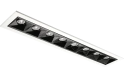 Inspire R 300 innfelt downlight 8 lys 15W RA98 2700K dimbar