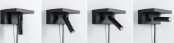 Jerik vegglampe 2,4W 3000 Kelvin med USB - 3 step dim
