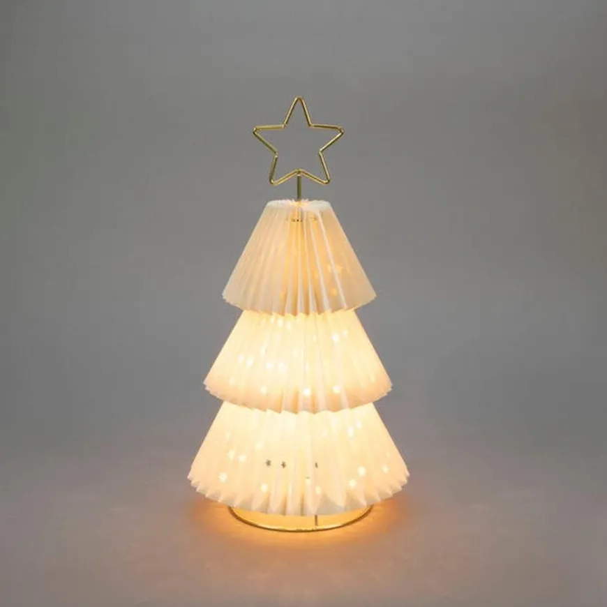 Juletre i papp med messing stjerne 36 cm