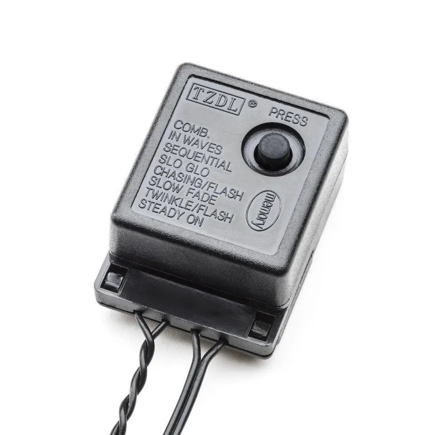 Juletrelys 8,5m - Cluster 1152 multifunksjon Led IP44 - Amber
