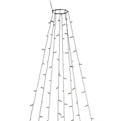 Juletrelys ring 8 slynger 2,4 meter med funklefunksjon - Amber