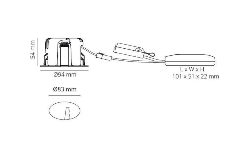 Junistar IsoSafe 6W LED 2000-2800K dimtowarm
