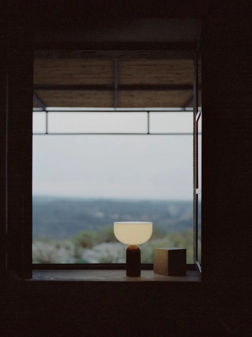 Kizu Portable bordlampe - Brun Marmor