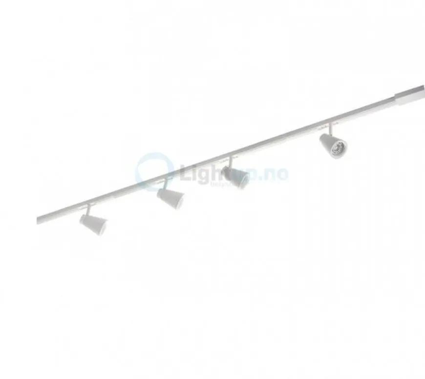 Komplett 2m Zip Zoom 4x6W m/endetilkobling - matthvit
