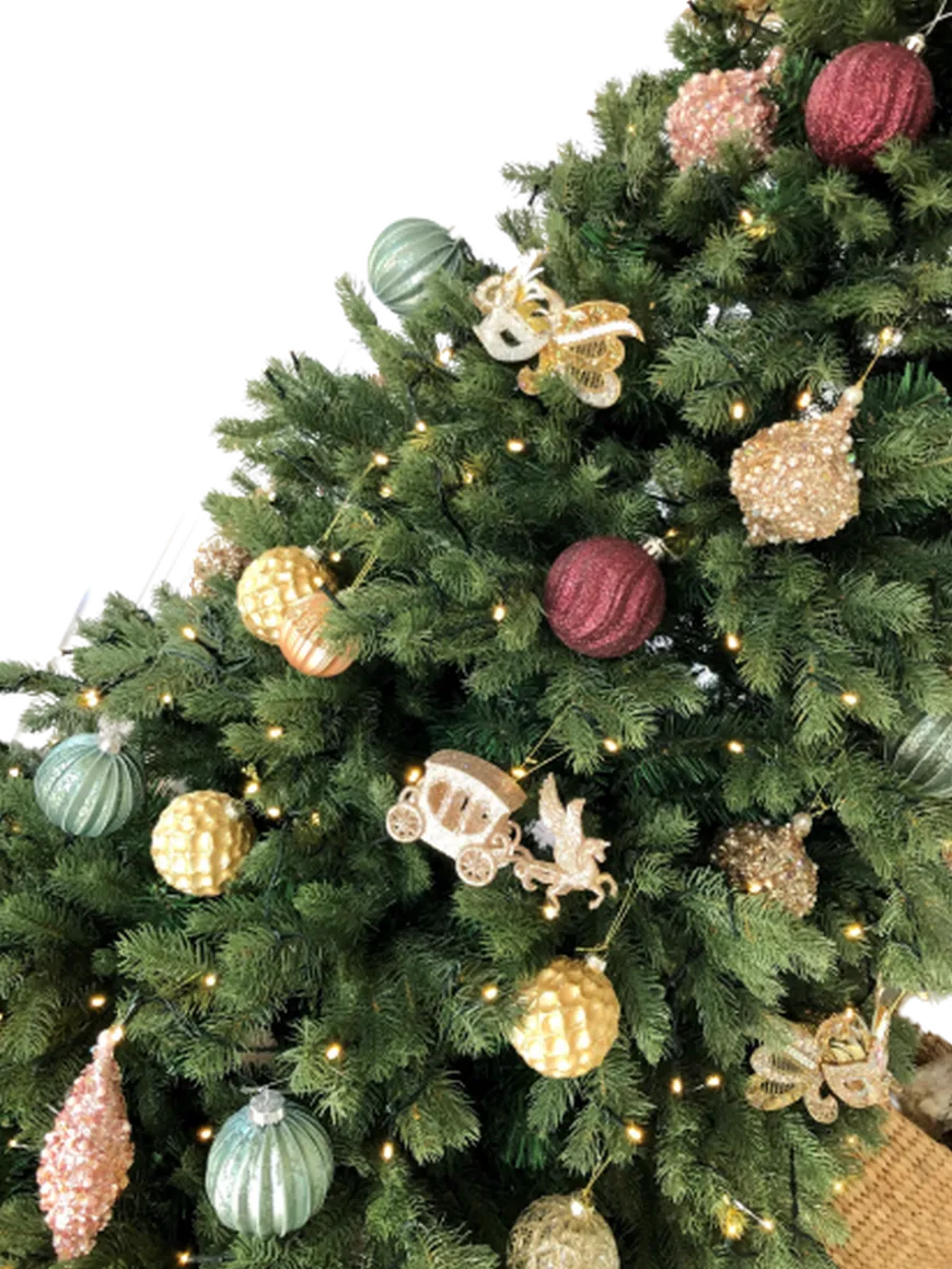 Kunstig juletre 180 cm 40% PE og 60% PVC 300 LED varmhvit