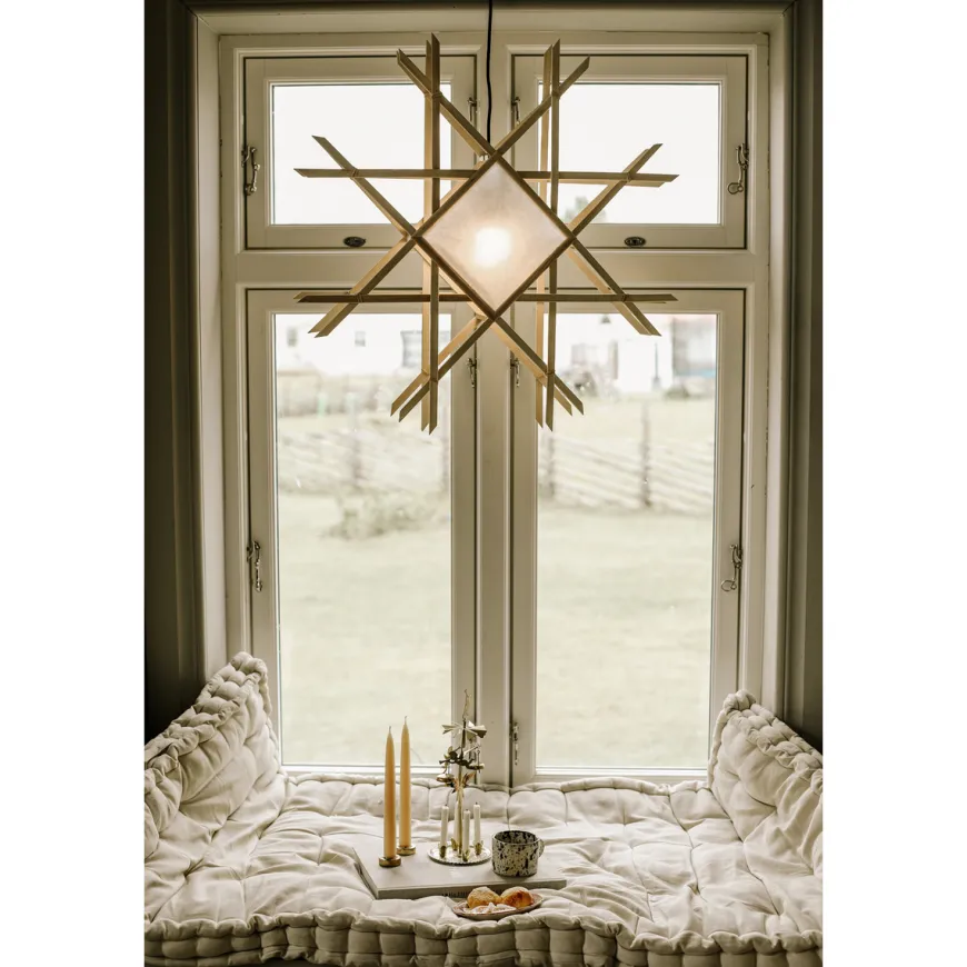 Lea adventsstjerne 70 cm - Natur