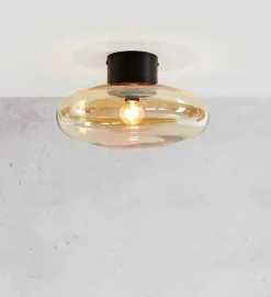 Locus vegg/taklampe - Svart/Amberfarget - Svart / Amber