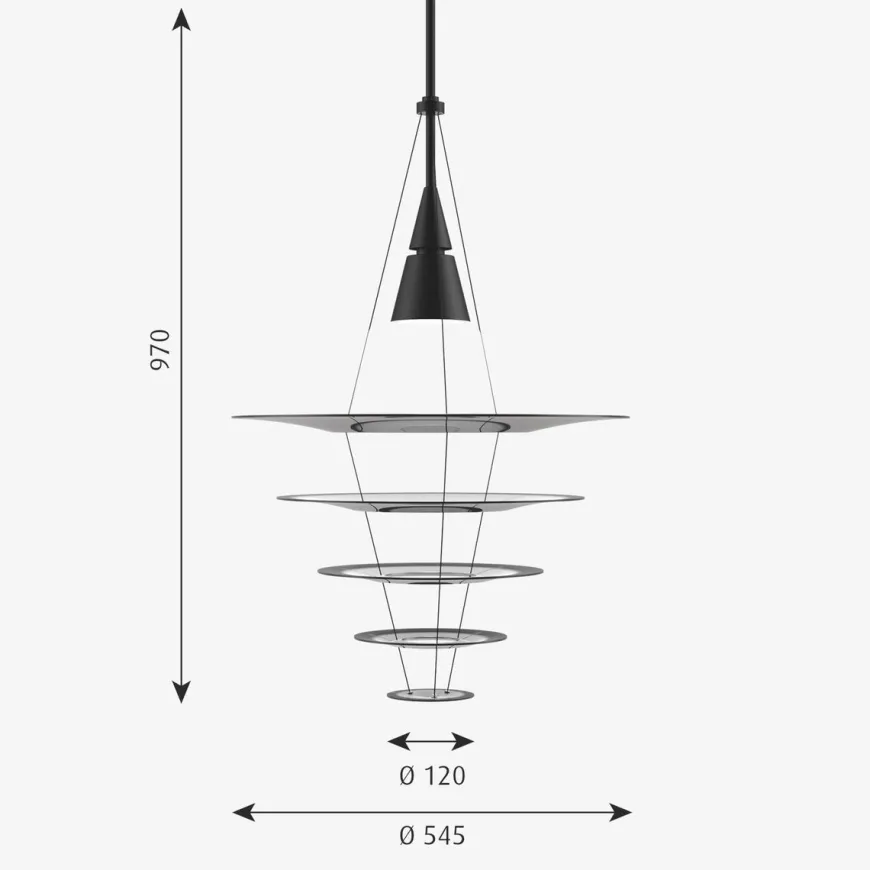 Louis Poulsen Enigma taklampe Ø54