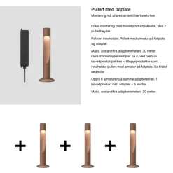 Louis Poulsen Flindt Garden jordspyd u/adapter kort