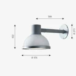 Louis Poulsen LP Icon utendørs vegglampe Dali + Clo - Aluminium