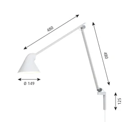 Louis Poulsen NJP lang vegglampe