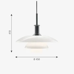 Louis Poulsen PH 41/2-4 Glass Pendel