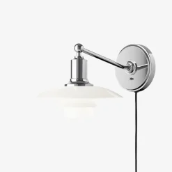 Louis Poulsen PH 2/1 Vegglampe Hvitt opalt glass - Krom / Opal
