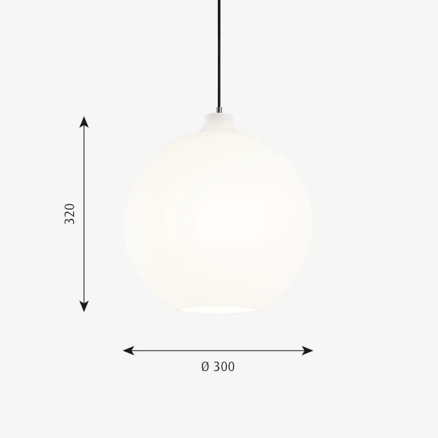 Louis Poulsen Wohlert taklampe Ø30 - Opal