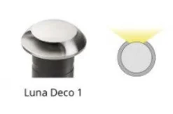 Luna Deco 1 uplight utendørs 3W 3000 Kelvin IP67 - Rustfritt stål