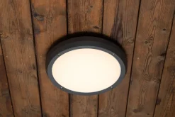 Luno taklampe 30 cm utendørs IP65 13W 3000K IK6 - Grafitt grå