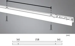 Lyskanal 0,5 meter til Linion kanalsystem 8,5W 3000 Kelvin