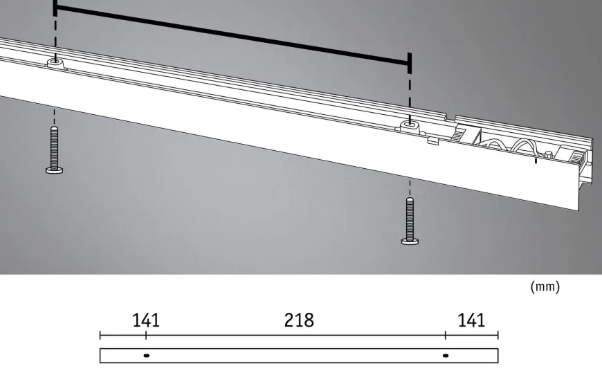 Lyskanal 0,5 meter til Linion kanalsystem 8,5W 3000 Kelvin