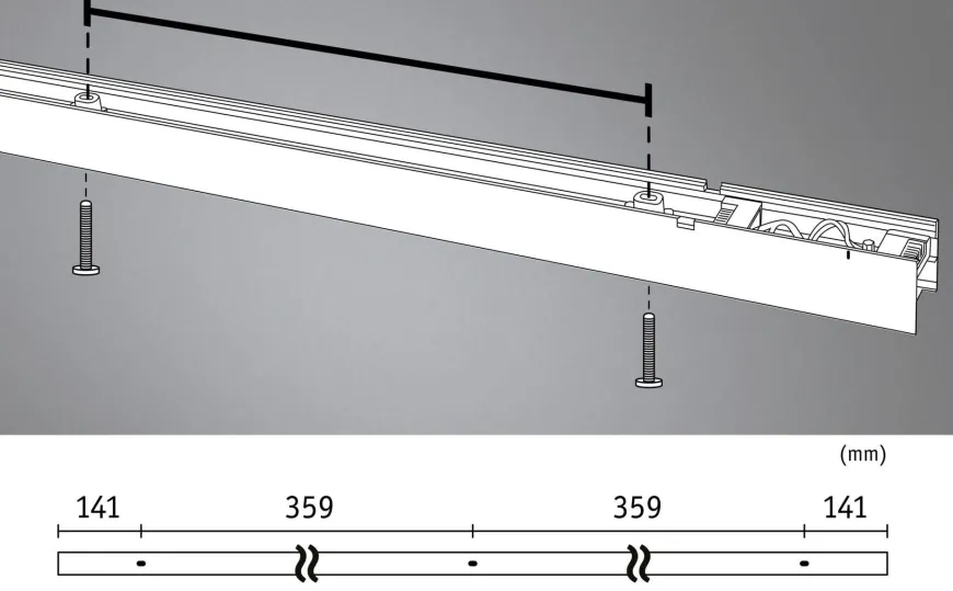Lyskanal 1 meter til Linion kanalsystem 17W 3000 Kelvin