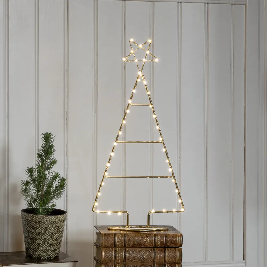 Messing juletre 60 cm 45 LED