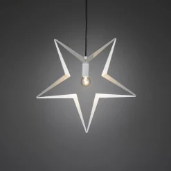 Metallstjerne 45 cm - Hvit